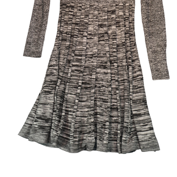 Calvin Klein Sweater Dress Womens M Heather Gray Ribbed Fit Flare Career Classic - Picture 5 of 11